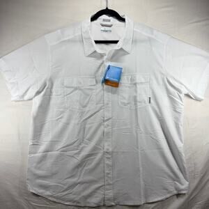 NWT Columbia Omni-Shade UPF 40 Mens XXL White Fishing Shirt